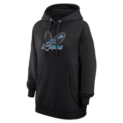 Detroit Lions G-III 4Her by Carl Banks Women's Animal Print Heart Team Graphic Fleece Tri-Blend Pullover Hoodie