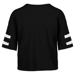 New York Jets 47 brand '47 Women's Double Header Scout Cropped V-Neck T-Shirt