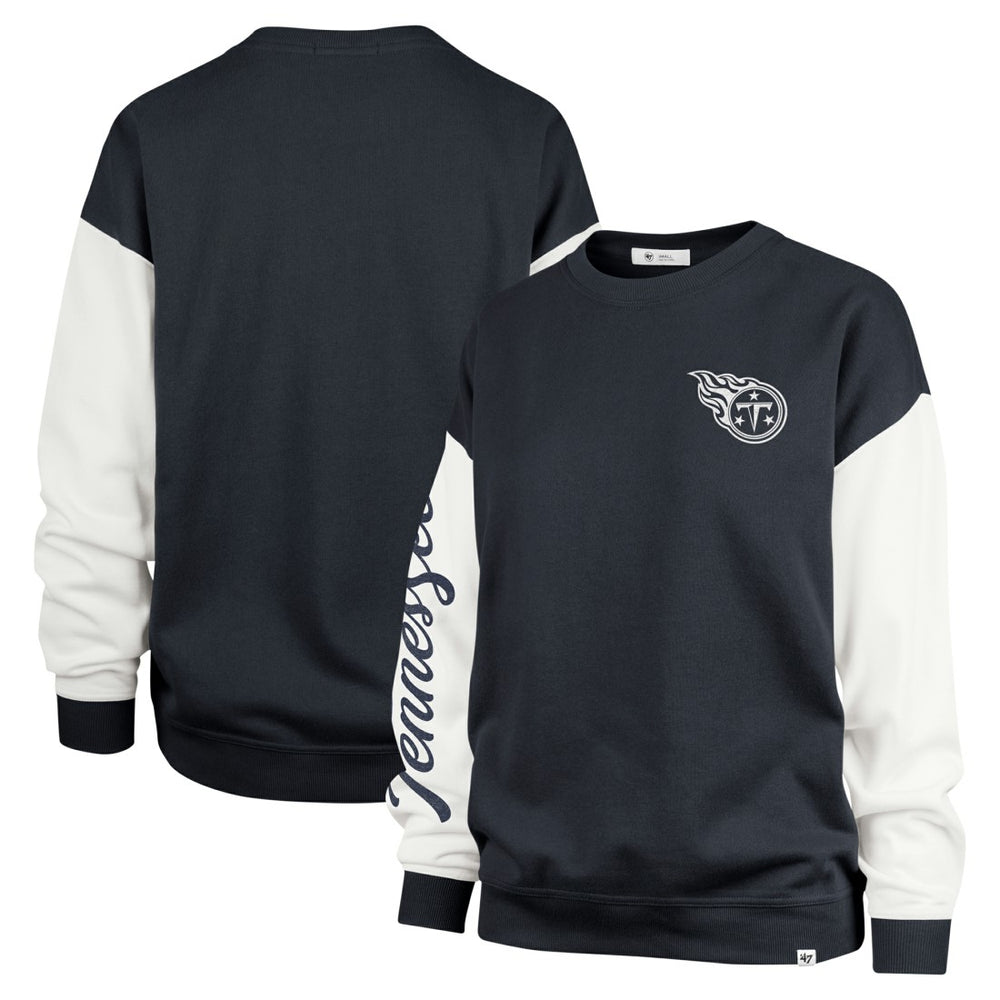 Tennessee Titans 47 brand '47 Women's Double Header Rise Andie Pullover Sweatshirt