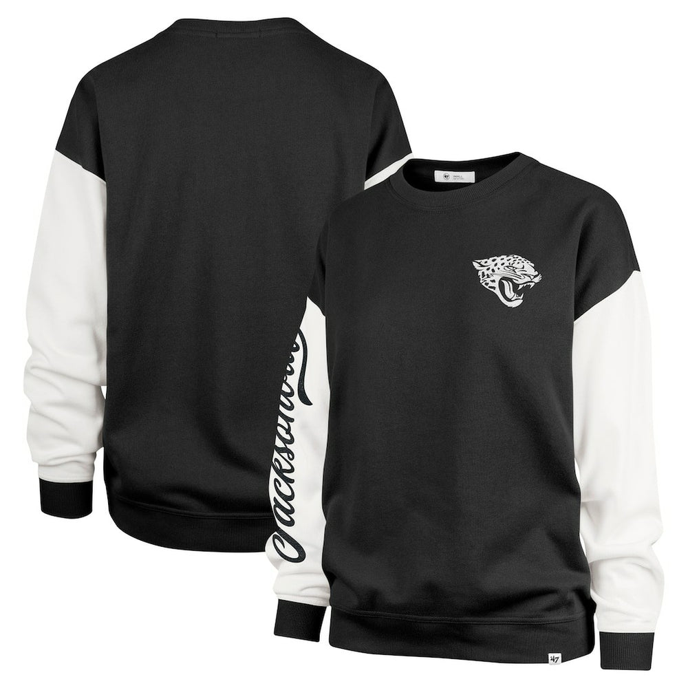 Jacksonville Jaguars 47 brand '47 Women's Double Header Rise Andie Pullover Sweatshirt