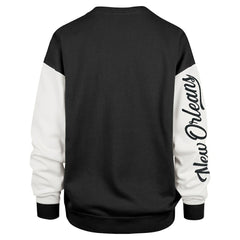 New Orleans Saints 47 brand '47 Women's Double Header Rise Andie Pullover Sweatshirt
