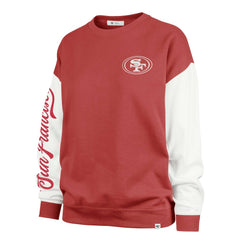 San Francisco 49ers 47 brand '47 Women's Double Header Rise Andie Pullover Sweatshirt