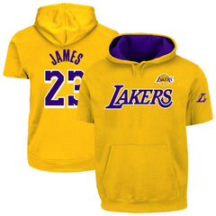 LeBron James Los Angeles Lakers Big & Tall Short Sleeve Hoodie For Sale