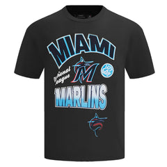 Miami Marlins Pro Standard Turn It Up Dropped Shoulder T-Shirt | MLB Discount