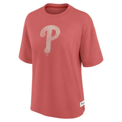 Philadelphia Phillies Fanatics Women's Oversized Elements Raw Edge Future Ground T-Shirt | MLB For sale