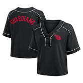 Cleveland Guardians Fanatics Women's Oversized Champ Game Cropped V-Neck T-Shirt | MLB Online