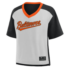 Baltimore Orioles Fanatics Oversized Race To Win V-Neck T-Shirt | MLB Online