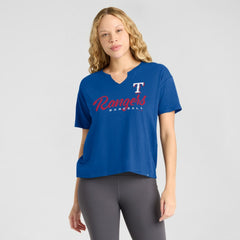 Texas Rangers Fanatics Women's Fan Fave Stadium Slub Boxy T-Shirt | MLB On Sale