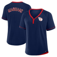 Cleveland Guardians Fanatics Women's League Diva Star Raglan V-Neck T-Shirt | MLB US