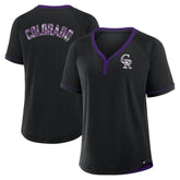 Colorado Rockies Fanatics Women's League Diva Star Raglan V-Neck T-Shirt | MLB On Sale
