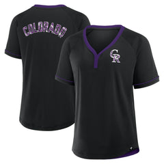 Colorado Rockies Fanatics Women's League Diva Star Raglan V-Neck T-Shirt | MLB On Sale