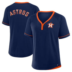 Houston Astros Fanatics Women's League Diva Star Raglan V-Neck T-Shirt | MLB Sale