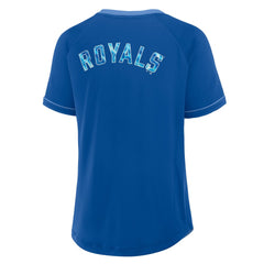 Kansas City Royals Fanatics Women's League Diva Star Raglan V-Neck T-Shirt | MLB US