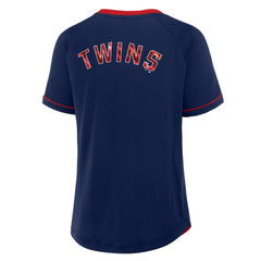 Minnesota Twins Fanatics Women's League Diva Star Raglan V-Neck T-Shirt | MLB For sale