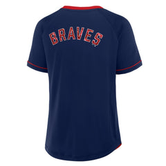 Atlanta Braves Fanatics Women's League Diva Star Raglan V-Neck T-Shirt | MLB Near me