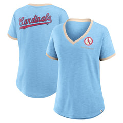 St. Louis Cardinals Fanatics Women's Binge Worthy Stadium Slub V-Neck T-Shirt | MLB For sale