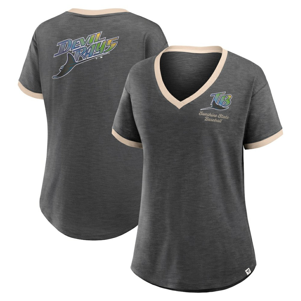 Tampa Bay Rays Fanatics Women's Binge Worthy Stadium Slub V-Neck T-Shirt | MLB Online