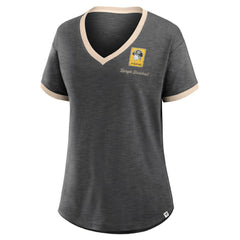 Pittsburgh Pirates Fanatics Women's Binge Worthy Stadium Slub V-Neck T-Shirt | MLB New