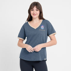 Minnesota Twins Fanatics Women's Binge Worthy Stadium Slub V-Neck T-Shirt | MLB For sale