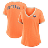 Houston Astros Fanatics Women's Binge Worthy Stadium Slub V-Neck T-Shirt | MLB US