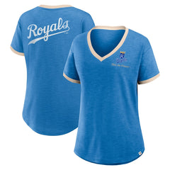 Kansas City Royals Fanatics Women's Binge Worthy Stadium Slub V-Neck T-Shirt | MLB Online