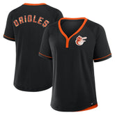Baltimore Orioles Fanatics Women's Cooperstown Collection League Diva Raglan V-Neck T-Shirt | MLB Sale