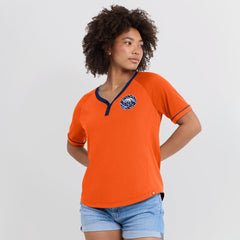 Houston Astros Fanatics Women's Cooperstown Collection League Diva Raglan V-Neck T-Shirt | MLB Discount