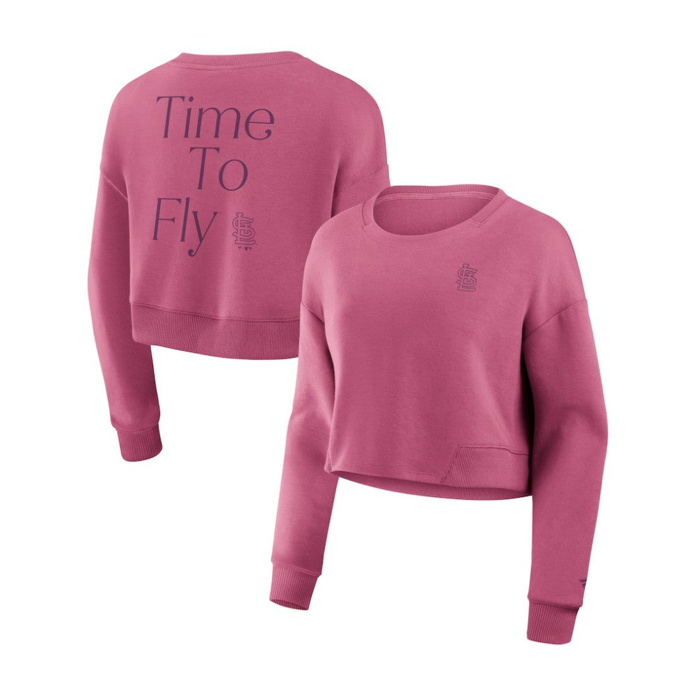 St. Louis Cardinals Fanatics Women's Studio Cropped Pullover Sweatshirt | MLB Near me