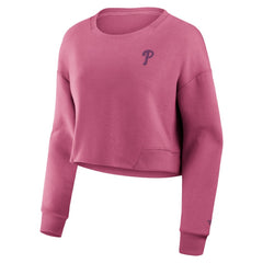 Philadelphia Phillies Fanatics Women's Studio Cropped Pullover Sweatshirt | MLB For sale