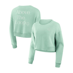 Chicago Cubs Fanatics Women's Studio Cropped Pullover Sweatshirt | MLB For sale