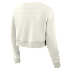 Baltimore Orioles Fanatics Women's Studio Cropped Pullover Sweatshirt | MLB Outlet