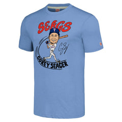 Corey Seager Texas Rangers Homage Caricature Player Tri-Blend T-Shirt | MLB Discount