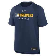 Milwaukee Brewers Nike Authentic Collection Pregame Raglan Dri-FIT T-Shirt | MLB Online