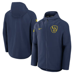 Milwaukee Brewers Nike Authentic Collection Raglan Performance Full-Zip Jacket | MLB Near me