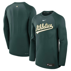 Athletics Nike Authentic Collection Game Time Raglan Dri-FIT Long Sleeve T-Shirt | MLB On Sale