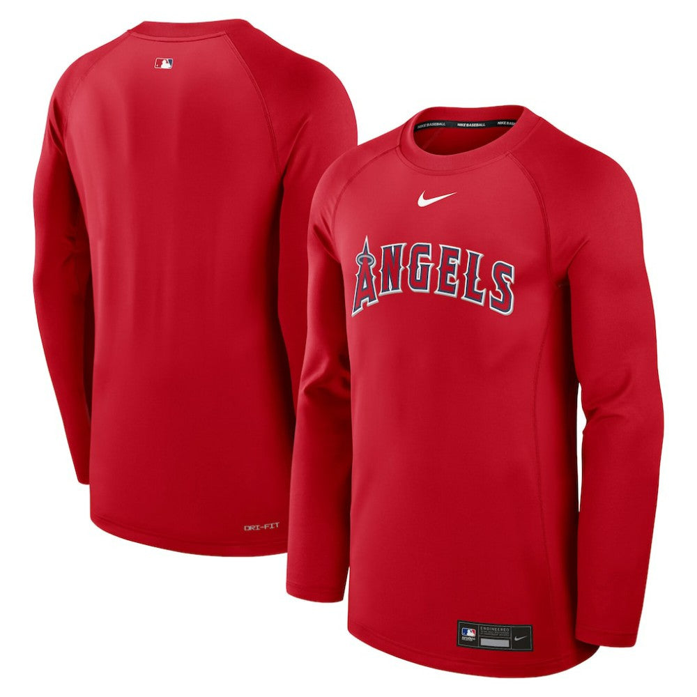Los Angeles Angels Nike Authentic Collection Game Time Raglan Dri-FIT Long Sleeve T-Shirt | MLB For sale