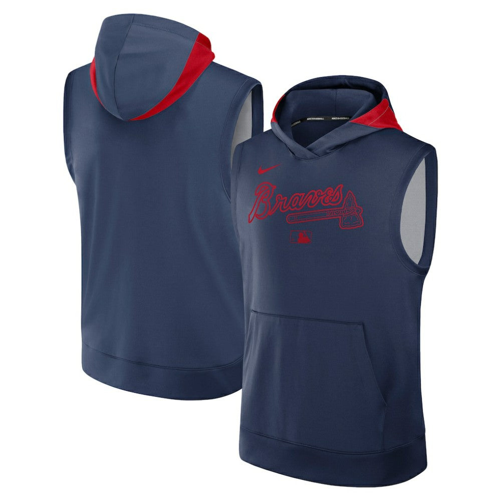 Atlanta Braves Nike Authentic Collection Dri-FIT Sleeveless Hoodie | MLB Discount