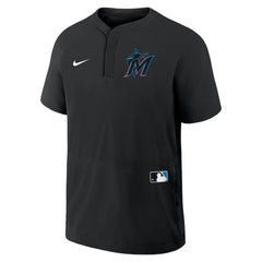 Miami Marlins Nike Authentic Collection Raglan Short Sleeve Windshirt | MLB Discount