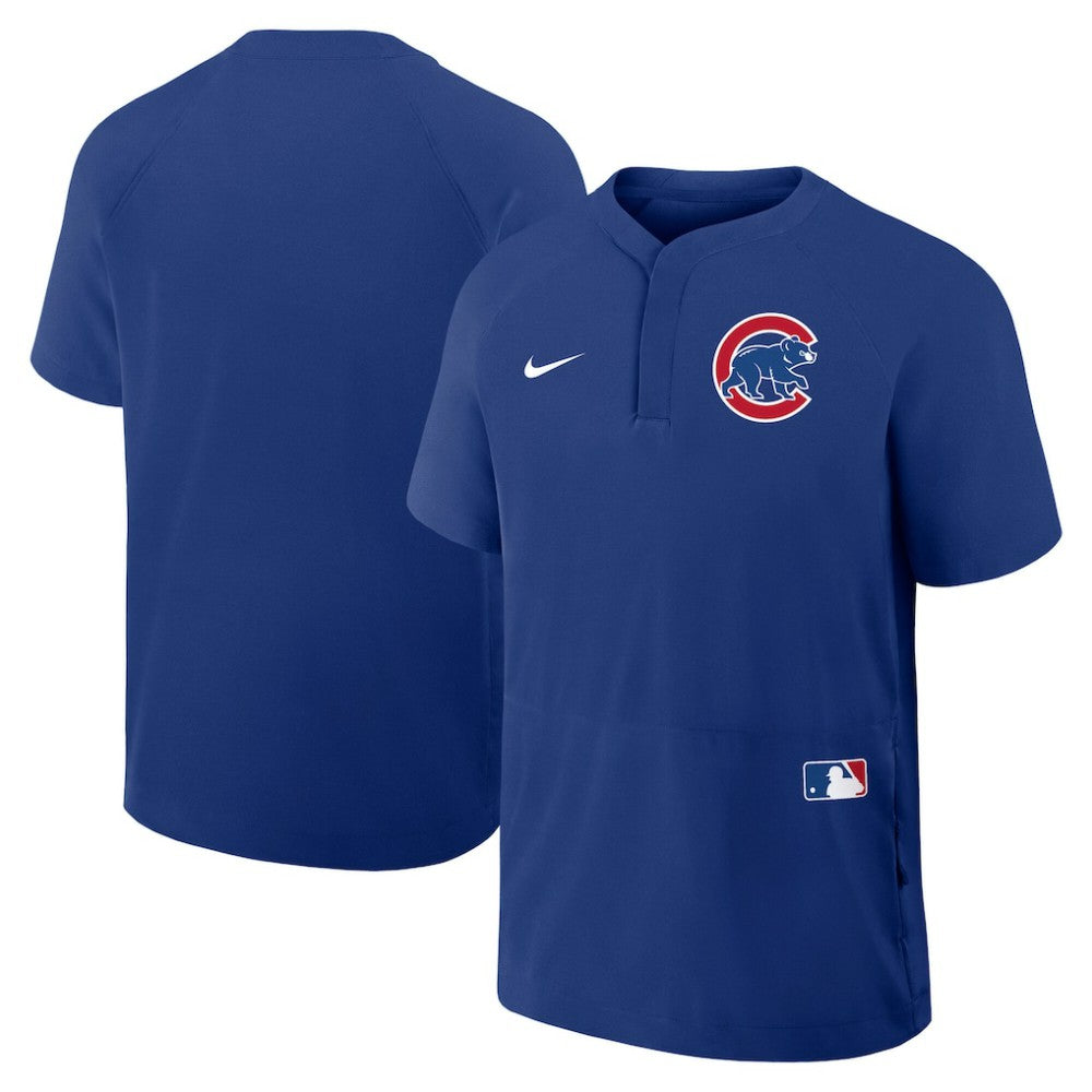 Chicago Cubs Nike Authentic Collection Raglan Short Sleeve Windshirt | MLB For sale