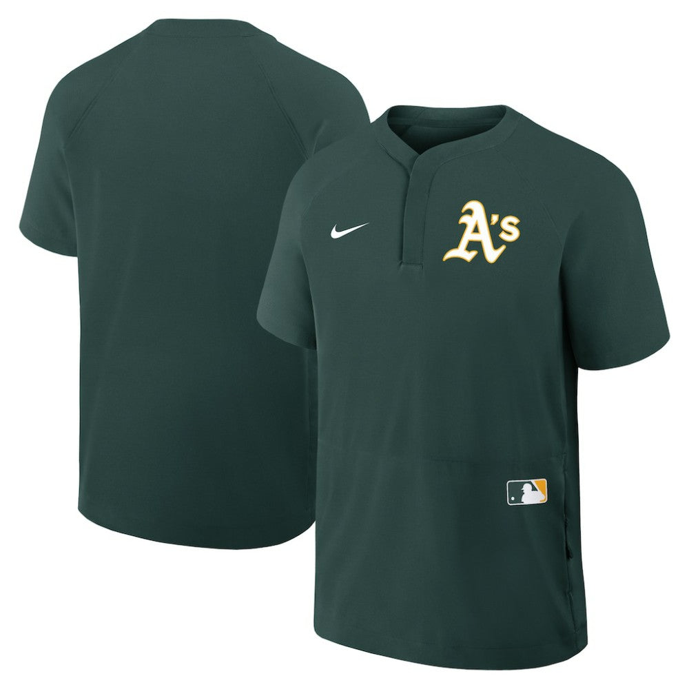 Athletics Nike Authentic Collection Raglan Short Sleeve Windshirt | MLB US