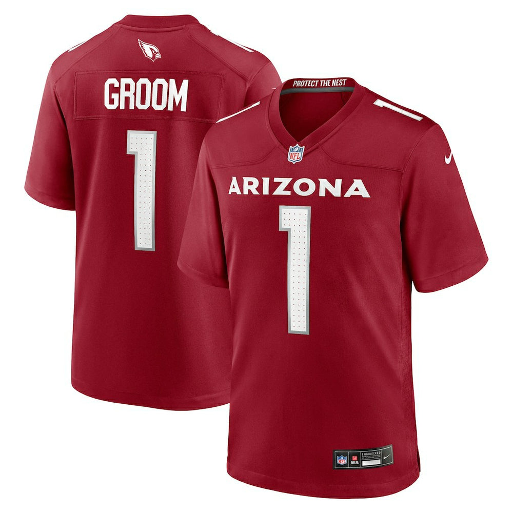 Arizona Cardinals Nike Number 1 Groom Game Jersey