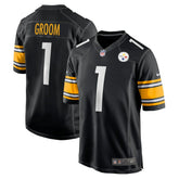 Pittsburgh Steelers Nike Number 1 Groom Game Jersey