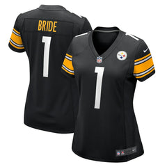Number 1 Bride Pittsburgh Steelers Women's Game Jersey - Black