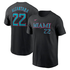 Sandy Alcantara Miami Marlins Nike 2025 City Connect Fuse Name & Number T-Shirt | MLB Near me