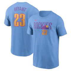 Kris Bryant Colorado Rockies Nike 2025 City Connect Fuse Name & Number T-Shirt | MLB Online