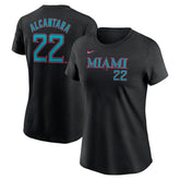 Sandy Alcantara Miami Marlins Nike Women's 2025 City Connect Fuse Name & Number T-Shirt | MLB Near me