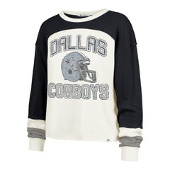 Dallas Cowboys 47 brand '47 Women's Plus Size Double Header Curve Toni Long Sleeve T-Shirt