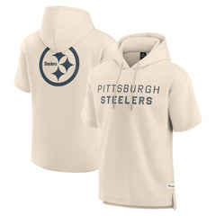 Pittsburgh Steelers Fanatics Elements Future Ground Lettering Short Sleeve Pullover Hoodie