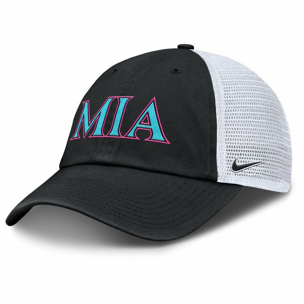 Miami Marlins Nike Unisex 2025 City Connect Trucker Adjustable Hat | MLB For sale
