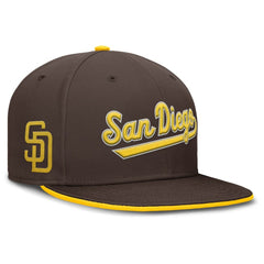 San Diego Padres Nike Primetime Dri-FIT Round Bill True Fitted Hat | MLB Shop